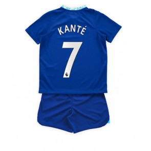 Chelsea Kante #7 kläder Barn 2022-23 Hemmatröja Kortärmad (+ korta byxor)